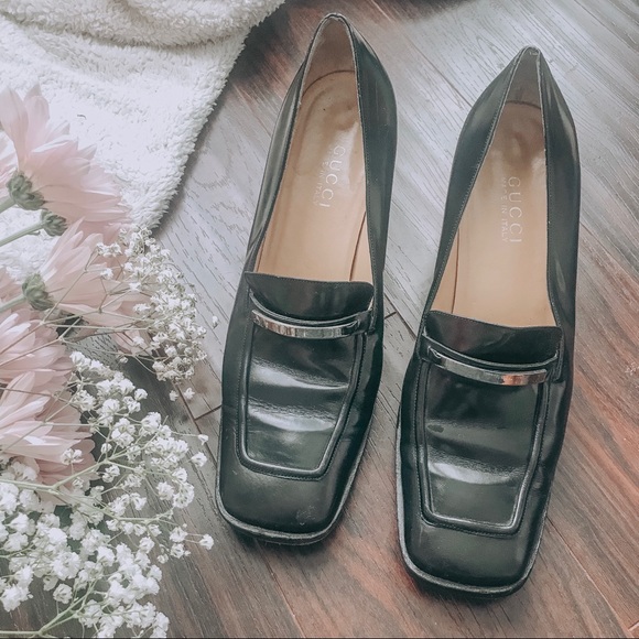 Gucci Shoes - Gucci Vintage Patent Leather Heels Black 10.5